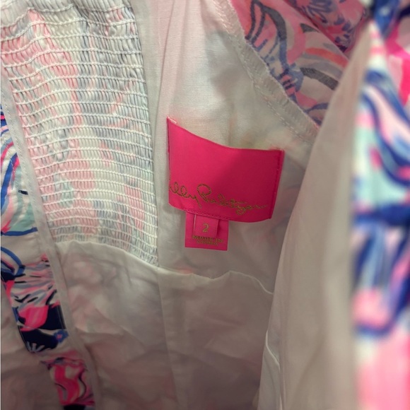 Lilly Pulitzer Puff Sleeve Colorful Peasant Dress Women’s Size 2 - Picture 3 of 4